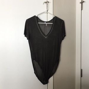 Urban Outfitters Dark Grey T-shirt bodysuit